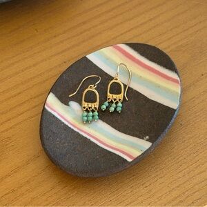 Goldeluxe Jewelry Rococo Earrings with Turquoise